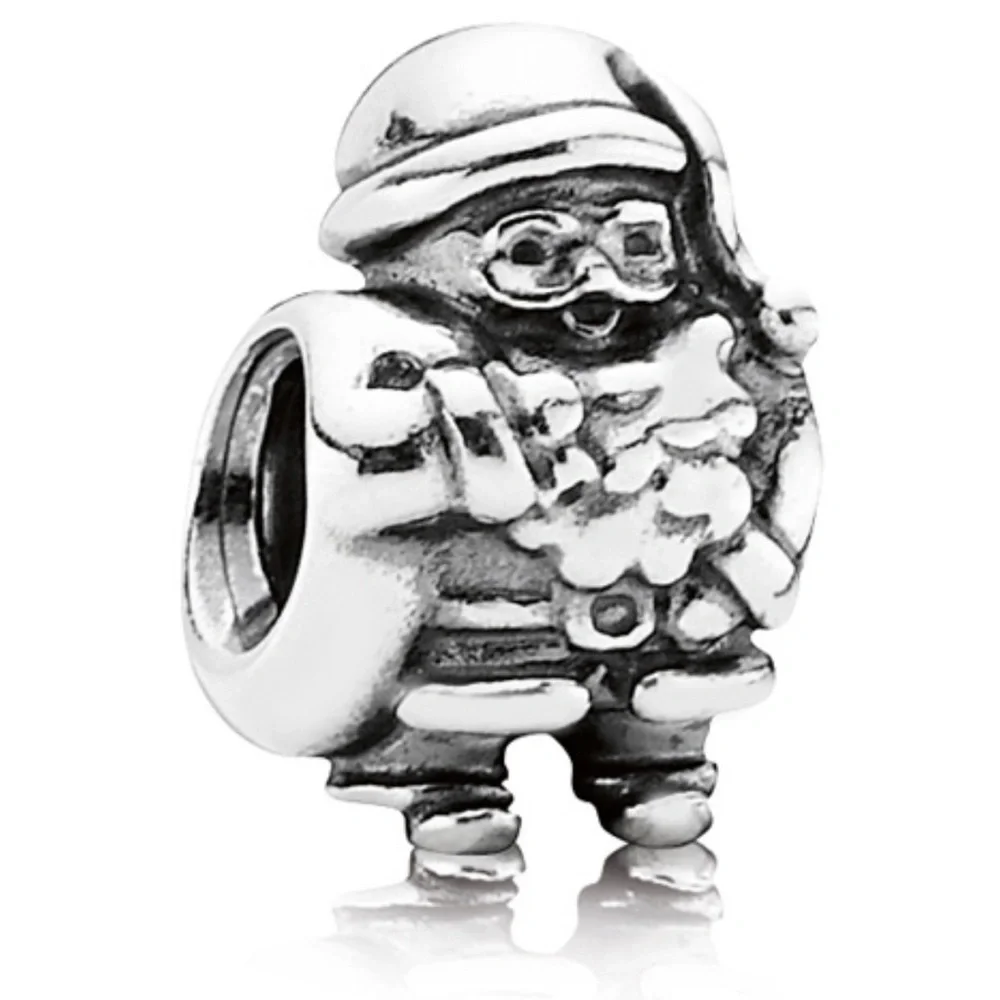 Pandora Sterling Silver Santa Claus Christmas Charm – Retired Holiday Bead